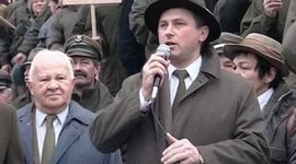 Manifestacja leśników pod Sejmem