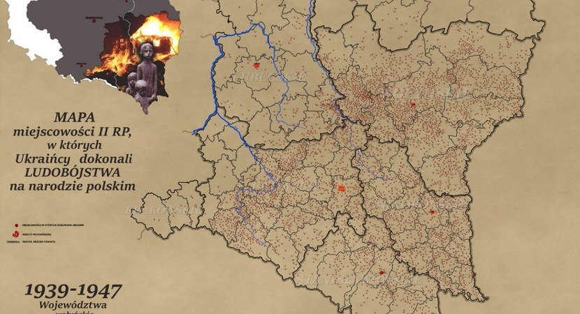 Mapa opracowana przez Stowarzyszenie Kresowian Kędzierzyn-Koźle